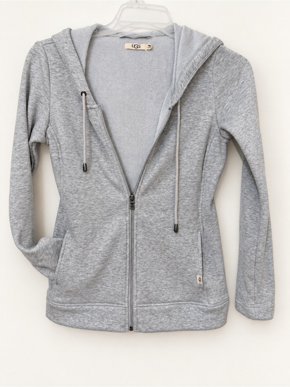 UGG Sarasee Gray Fleece Lined Full Zip Hoodie Jacket Women’s XS
